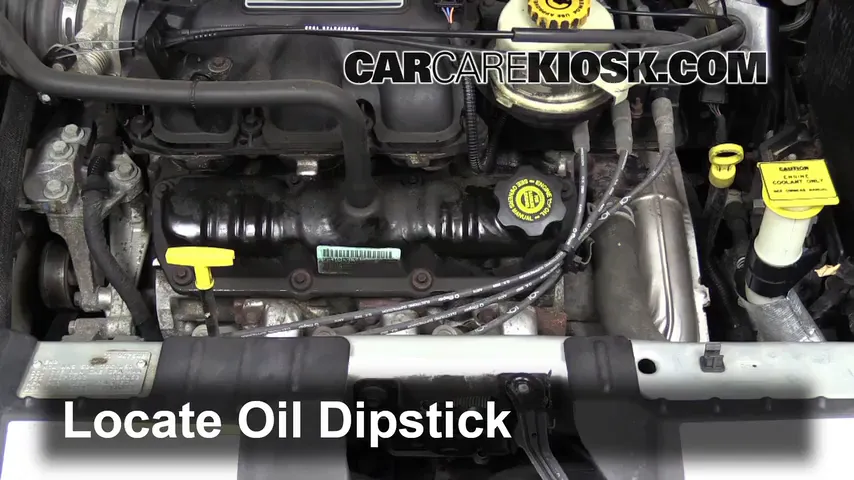 2003 Dodge Caravan SE 3.3L V6 FlexFuel Oil Check Oil Level